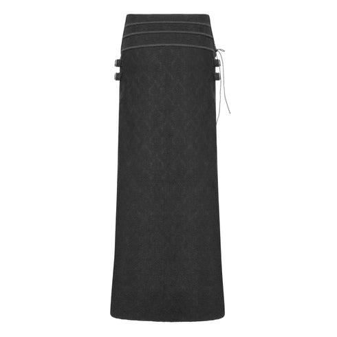 SiaLinda for Men: Herrenrock Ingvar, Kilt Stil, Baumwolle - Leinen, lang, schwarz - SiaLinda.com