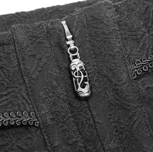 SiaLinda for Men: Herrenrock Ingvar, Kilt Stil, Baumwolle - Leinen, lang, schwarz - SiaLinda.com