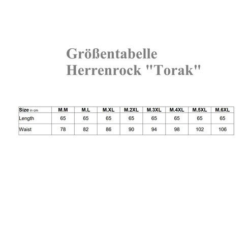 SiaLinda for Men: Herrenrock Torak, Kilt Stil, große Taschen, Baumwolle, schwarz - SiaLinda.com