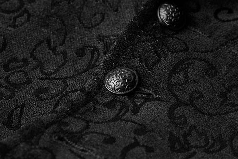 SiaLinda for Men: Herrenweste Tore, Samt Brokat, schwarz, soft - SiaLinda.com