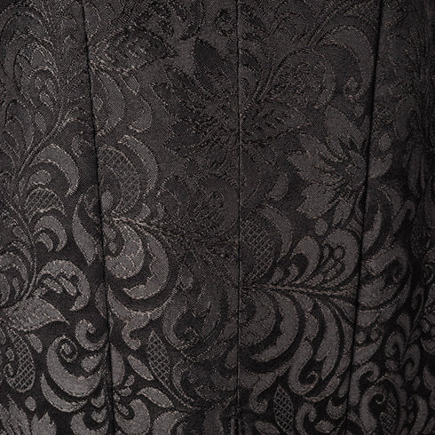 SiaLinda for Men: Langweste Aki, Jacquard, Frack Weste, Brokat schwarz - SiaLinda.com