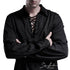 SiaLinda for Men: Rikard, gothisches Jacquardhemd schwarz - SiaLinda.com