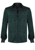SiaLinda for Men: Rikard, gothisches Jacquardhemd smaragd grün - SiaLinda.com