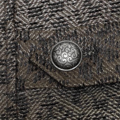 SiaLinda for Men: Weste Gull Brokat gold braun mit Samtkragen