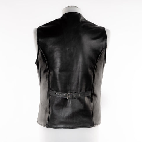 SiaLinda for Men: Weste Kort, Lammleder, elegant, schwarz, echt Leder - SiaLinda.com