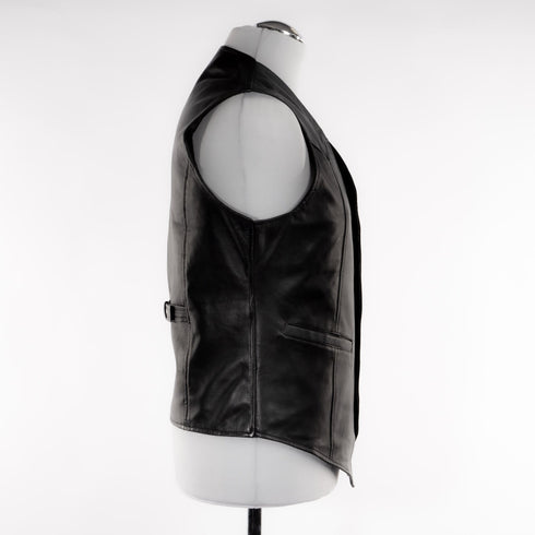 SiaLinda for Men: Weste Kort, Lammleder, elegant, schwarz, echt Leder - SiaLinda.com