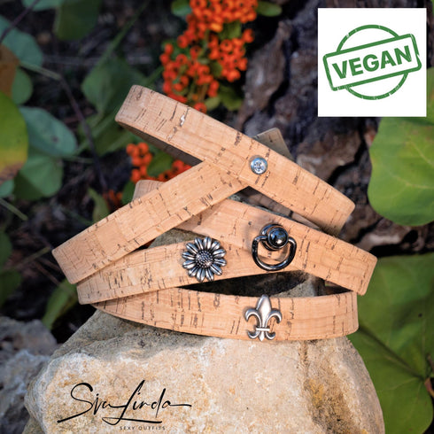 SiaLinda: Halsband Corky veganes Halsband aus Kork - 100% natürlich, nachhaltig. - SiaLinda.com