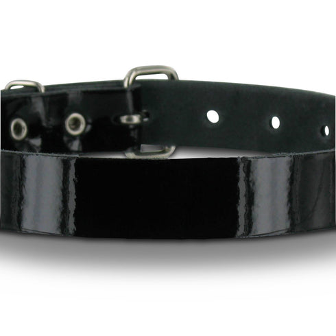 SiaLinda: Halsband, schwarzes Lackleder "pur", Leder - SiaLinda.com