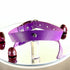 SiaLinda: Halsband Ziegennappa purple, feinstes italienisches Leder, pur, mit Kristall oder mit O-Ring - SiaLinda.com