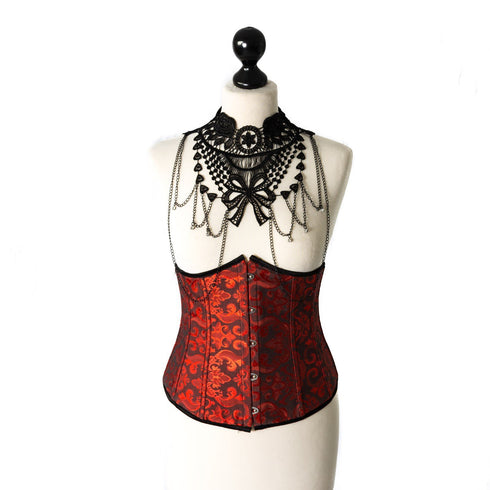 SiaLinda: Halsschmuck Florence, Collier aus breiter schwarzer Spitze, Ketten, Strass - SiaLinda.com