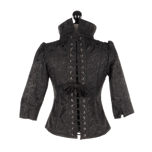 SiaLinda: Josseline Damen Korsett - Jacke, Jacquard, schwarz, stark und sexy - SiaLinda.com