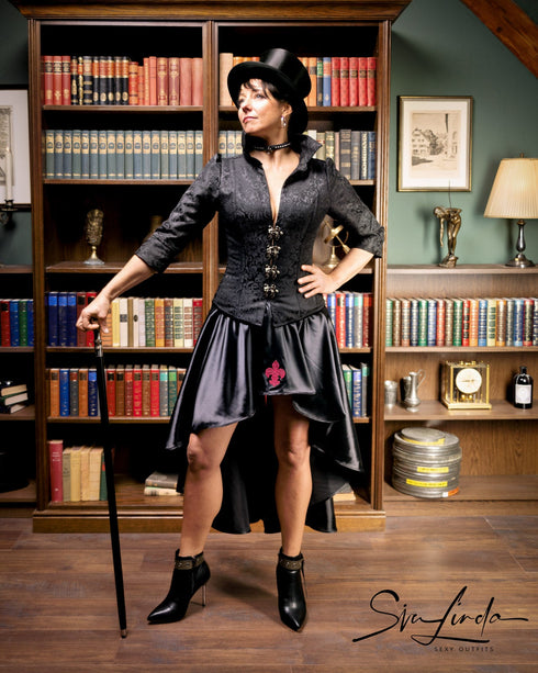 SiaLinda: Josseline Damen Korsett - Jacke, Jacquard, schwarz, stark und sexy - SiaLinda.com