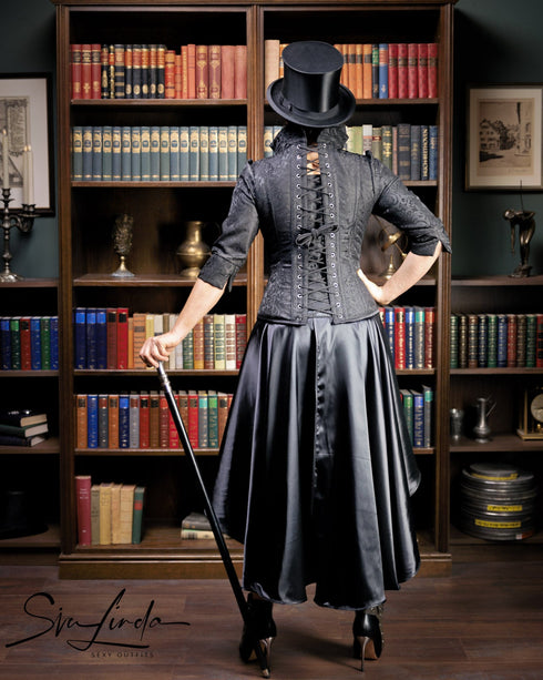 SiaLinda: Josseline Damen Korsett - Jacke, Jacquard, schwarz, stark und sexy - SiaLinda.com