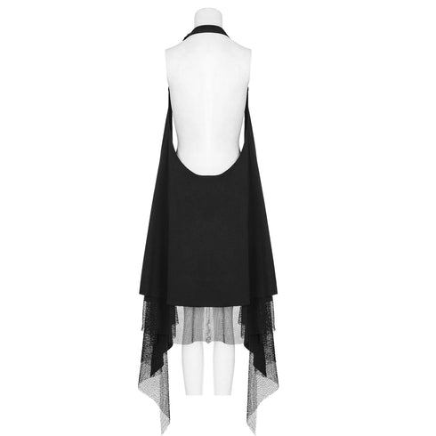 SiaLinda: Kleid Umhang Arya, Jersey, Netz, one-size, schwarz - SiaLinda.com