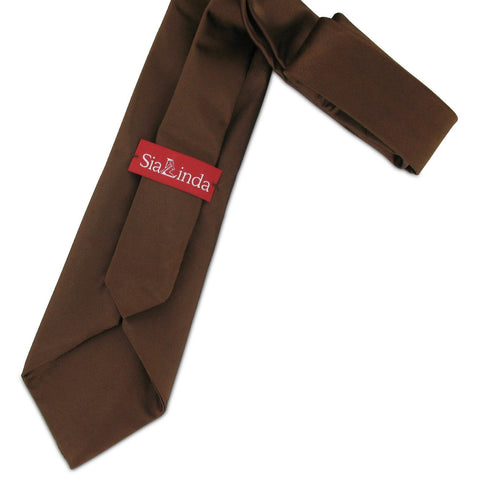 SiaLinda: Krawatte Kypria, braun, Satin, mit Lilien Applikation - SiaLinda.com