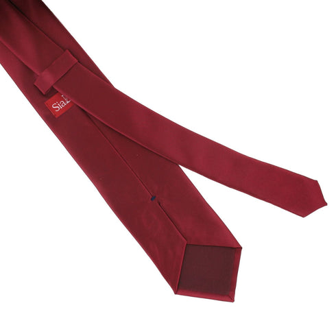 SiaLinda: Krawatte Scarlett, weinrot, Satin, mit Lilien Applikation - SiaLinda.com