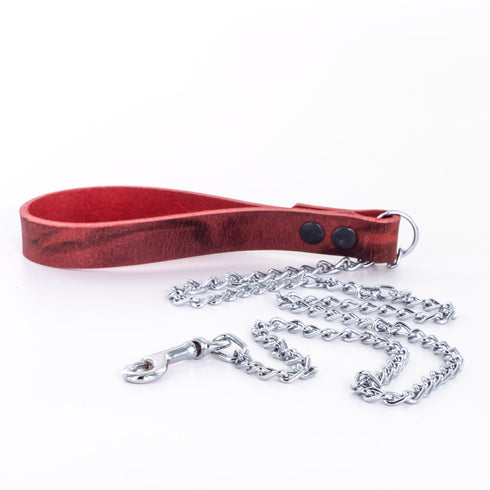 SiaLinda: Leine Classic Nova Büffelleder rot schwarz, Geschenkverpackung - SiaLinda.com