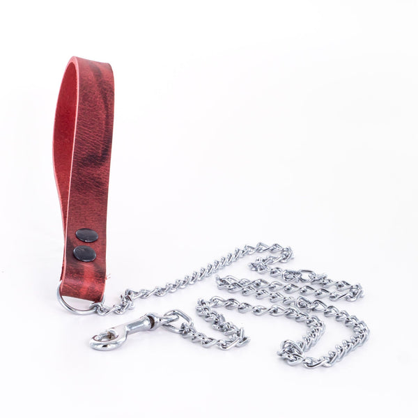 SiaLinda: Leine Classic Nova Büffelleder rot schwarz, Geschenkverpackung - SiaLinda.com