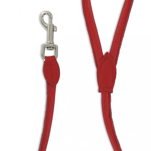 SiaLinda: Leine echtes Leder, rot, 120 cm lang - SiaLinda.com