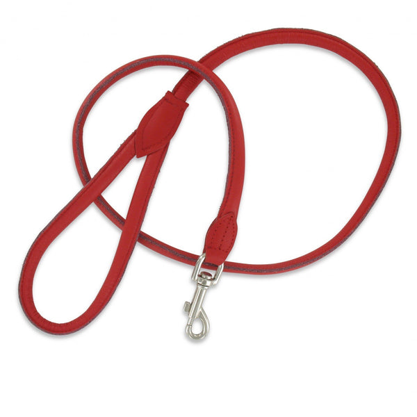 SiaLinda: Leine echtes Leder, rot, 120 cm lang - SiaLinda.com
