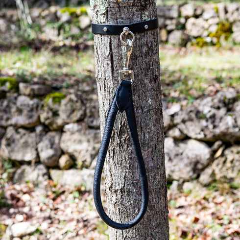 SiaLinda: Leine echtes Leder schwarz kurz - SiaLinda.com