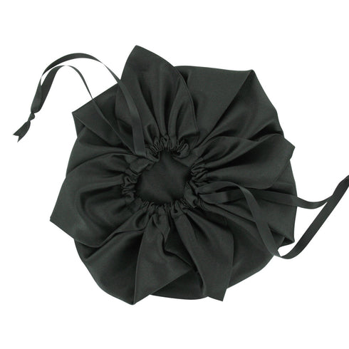 SiaLinda: Pompadour Tasche Jeanne, schwarz / schwarz, Satin - SiaLinda.com