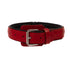 SiaLinda Premium Lamm- und Rindsleder Halsband rot schwarz mit Glitter - Made in Italy - SiaLinda.com