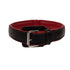 SiaLinda Premium Leder Halsband schwarz rot mit Glitter - Made in Italy - SiaLinda.com