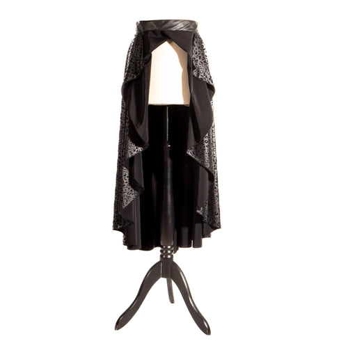 SiaLinda: Rock Bianka, matt schwarz, Rock der O, asymmetrisch, geschlitzt - SiaLinda.com