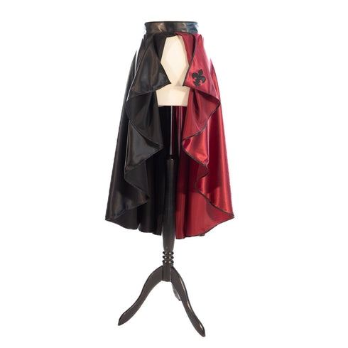 SiaLinda: Rock Duo, zwei Farben nach Wunsch, Satin, Lilien - Applikation, asymmetrisch, geschlitzt - SiaLinda.com