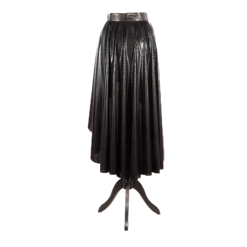 SiaLinda: Rock Olinda II, schwarz, Lackrock der O, asymmetrisch, geschlitzt - SiaLinda.com