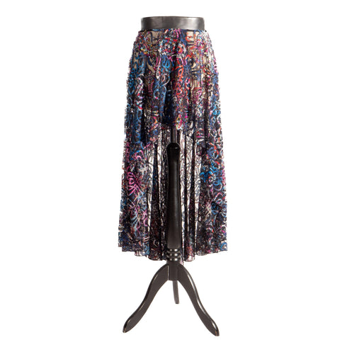 SiaLinda: Rock Phoenix, bunt, transparent, vorne und hinten geschlitzt, asymmetrisch - SiaLinda.com