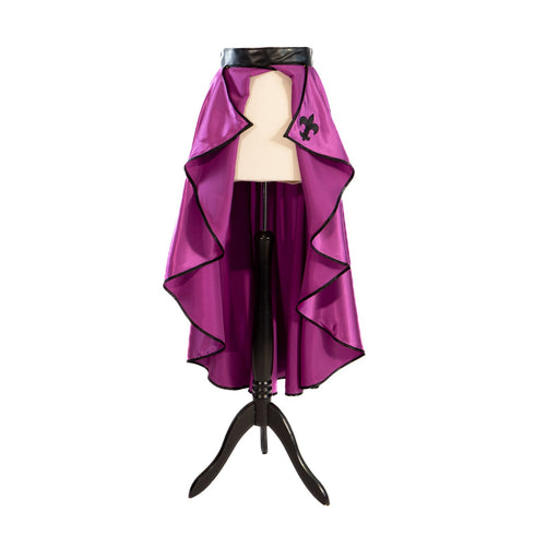 SiaLinda: Rock Viola, violett, Satin, Lilien Applikation, asymmetrisch, geschlitzt - SiaLinda.com