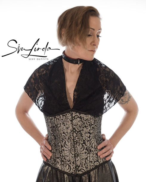 SiaLinda: Stola Bolero Nuria, schwarz, Spitze - SiaLinda.com