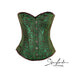 SiaLinda: Überbrust Korsett Emeraude, Brokat smaragd grün, Premiumkollektion - SiaLinda.com