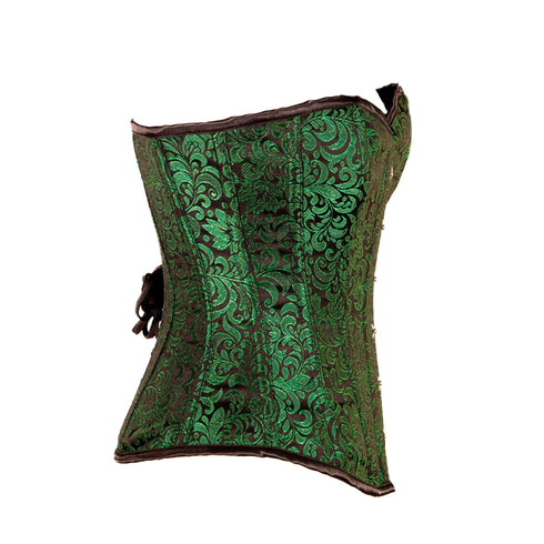 SiaLinda: Überbrust Korsett Emeraude, Brokat smaragd grün, Premiumkollektion - SiaLinda.com