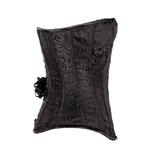 SiaLinda: Überbrust Korsett Mona 3.0, Brokat schwarz, Premiumkollektion - SiaLinda.com