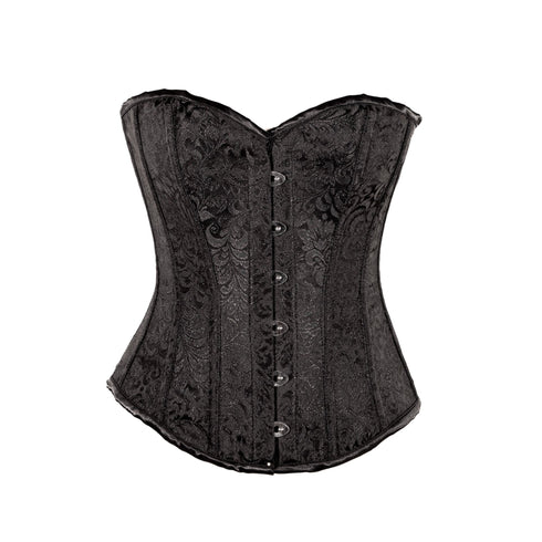 SiaLinda: Überbrust Korsett Mona 3.0, Brokat schwarz, Premiumkollektion - SiaLinda.com
