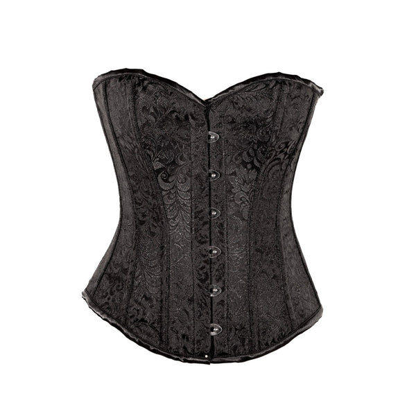 SiaLinda: Überbrust Korsett Mona 3.0, Brokat schwarz, Premiumkollektion - SiaLinda.com