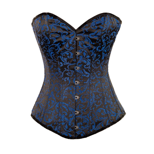 SiaLinda: Überbrust Korsett Pamela, royalblau schwarz Premiumkollektion - SiaLinda.com