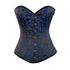 SiaLinda: Überbrust Korsett Pamela, royalblau schwarz Premiumkollektion - SiaLinda.com