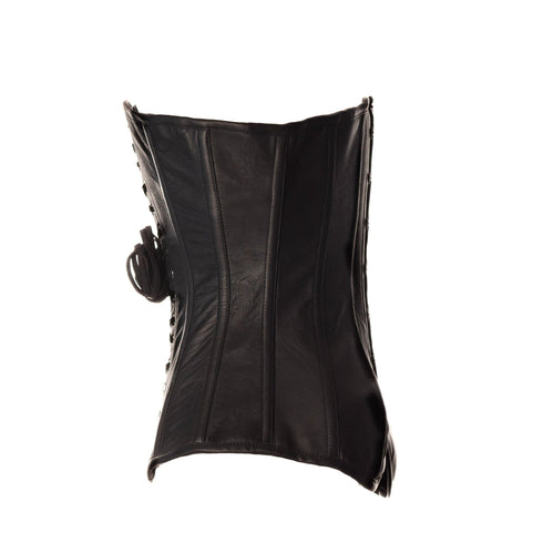 SiaLinda: Überbrust Korsett Patrizia, Nappa Lamm Leder, schwarz, echt Leder, gefüttert - SiaLinda.com