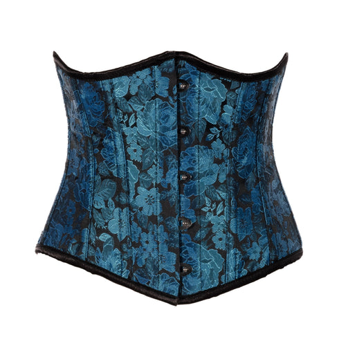 SiaLinda: Unterbrust Korsett Emmy, blau schwarz, Premiumkollektion, sexy - SiaLinda.com