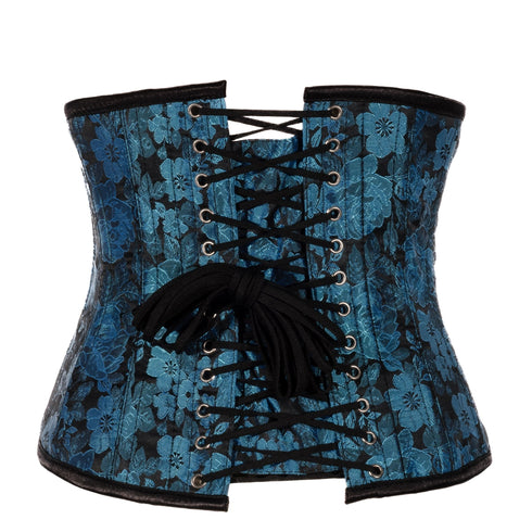 SiaLinda: Unterbrust Korsett Emmy, blau schwarz, Premiumkollektion, sexy - SiaLinda.com