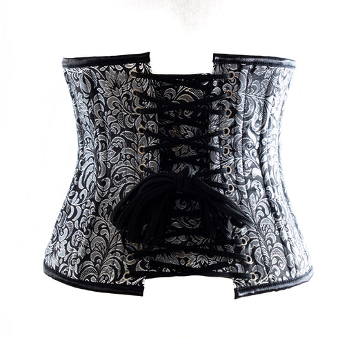 SiaLinda: Unterbrust Korsett Noelle, schwarz silber, Premiumkollektion, sexy - SiaLinda.com