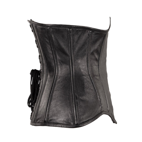 SiaLinda: Unterbrust Korsett Paulette, Lamm Nappa, schwarz, echt Leder - SiaLinda.com