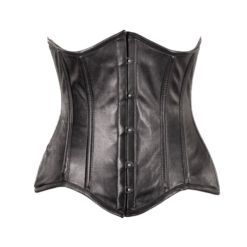 SiaLinda: Unterbrust Korsett Paulette, Lamm Nappa, schwarz, echt Leder - SiaLinda.com