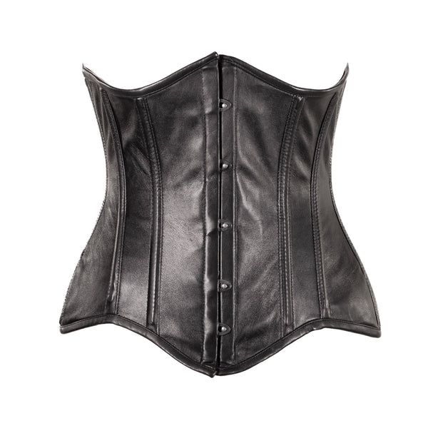 SiaLinda: Unterbrust Korsett Paulette, Lamm Nappa, schwarz, echt Leder - SiaLinda.com