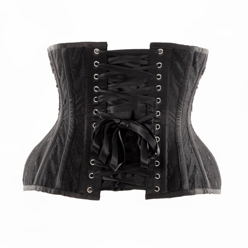 SiaLinda: Unterbrust Korsett Perola, schwarz, mit Perlen bestickt, Premiumkollektion - SiaLinda.com