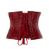 SiaLinda: Unterbrust Korsett Raven rot, schmal, Lamm Nappa, echt Leder - SiaLinda.com